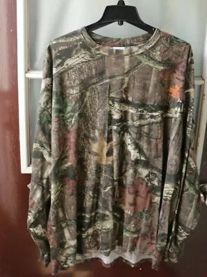 Mossy Oak Shirt Mens Size 3XL Camo Break Up Long Sleeve Hunting Cotton  -CCCC ^ • $11.49