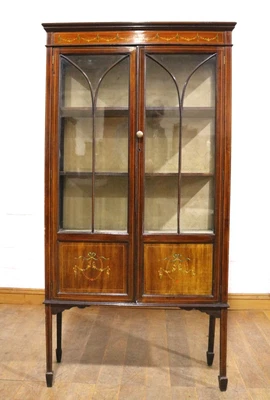 £265 • Buy Pretty Antique Edwardian Double Door Display Cabinet