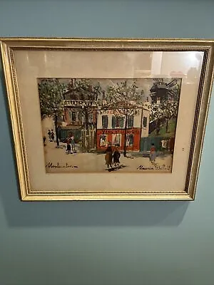 Maurice Utrillo Montmartre Art Print NYGS New York Graphics Society Paris Framed • $89