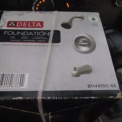 Delta Foundations B114915C Single-Handle 1 Tub & Shower Faucet Valve Included • $50