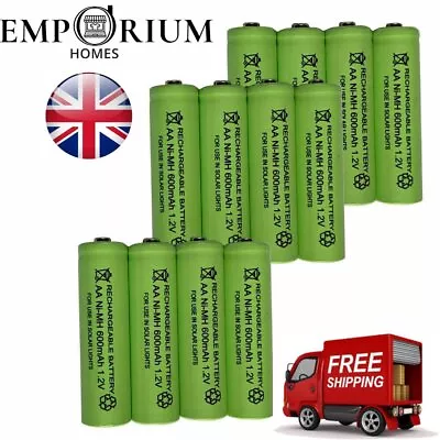 12 X AAA Rechargeable Batteries Solar Light 1.2v 600mAh A NiMH-Very Latest Type • £4.99