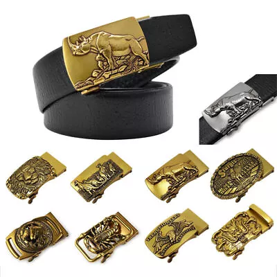 Mens Cowboy West Style 3D Animal Alloy Automatic Buckle For 35mm Belt Gift • £7.99