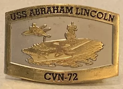 USS ABRAHAM LINCOLN CVN-72 Brass Belt Buckle ~ USN Navy • $22.99