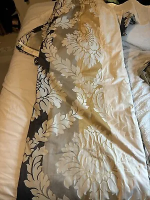 Bespoke Laura Ashley Vittorio Gold And Black Pair Of Curtains 36” W X 72” D • £40