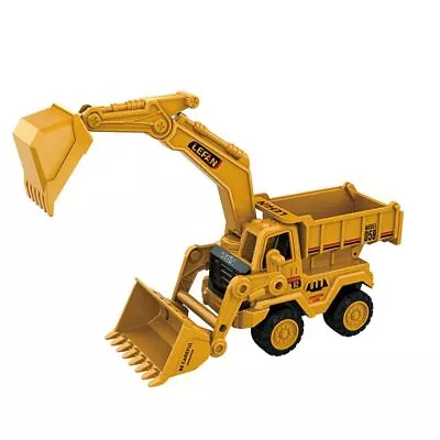 Large Bulldozer Excavator Toy ABS Dump Truck Model Toy For Kids Birthday Gifts • £6.95