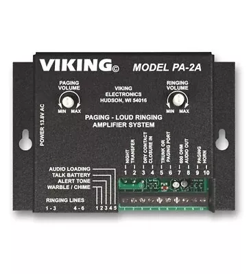 Viking PA-2A - Paging Amplifier / Loud Ringer For Paging System - 2W (VK-PA-2A) • $134.46