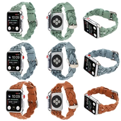 $1.99 • Buy 40/44mm Genuine Leather Apple Watch Band For IWatch Series SE 6 5 4 3 2 1 38/42