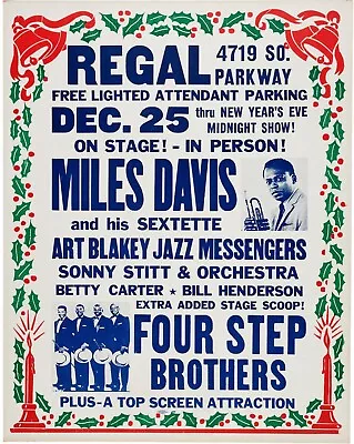 Home Wall Art Print - Vintage Concert Gig Poster - MILES DAVIS - A4A3A2A1 • £5.99