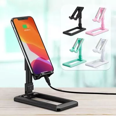 Portable Mobile Phone Stand Desktop Holder Table Desk Mount For IPhone IPad Tab • £3.29