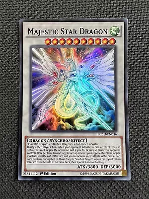 Yugioh Majestic Star Dragon 1st Edition Super Rare LC5D-EN036 NM • $5