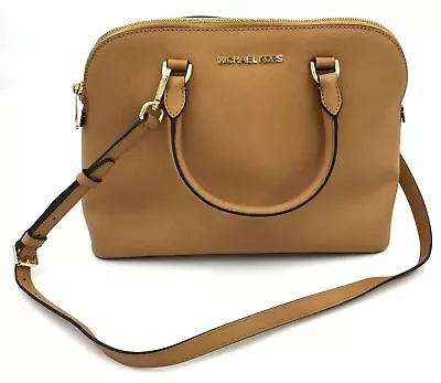 Authentic Michael Kors Women's Brown Luxury Leather Satchel Bag - COA Included • $24.99