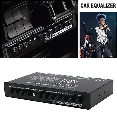 7 BAND 1/2 DIN CAR AUDIO EQ Equalizer WITH FRONT REAR AND SUB OUTPUT T6W3 • $24.89