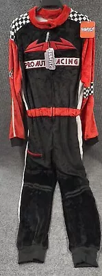 Race Car Driver Costume Jumpsuit Mens Adult LG PJ’s 1pc Cosplay Plush Slim Fit • $50.03