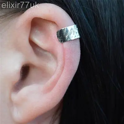 New Silver Ear Cuff Helix Cartilage Clip On Wrap Earring Rock Emo Punk Gothic Uk • £2.84