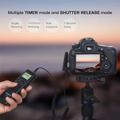 Time Lapse Intervalometer Remote Timer Shutter Release For Canon Nikon Sony Came • £14.39