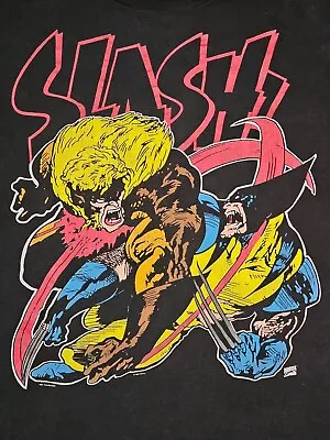 VINTAGE Marvel X-Men Wolverine Vs Sabretooth 1994 Single Stitch Men Size XL • $368.74