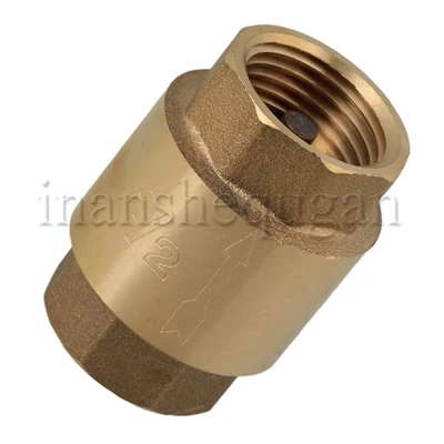 $15.30 • Buy 1/2  BSPP Brass Spring Check Valve Internal Thread One Way Valve
