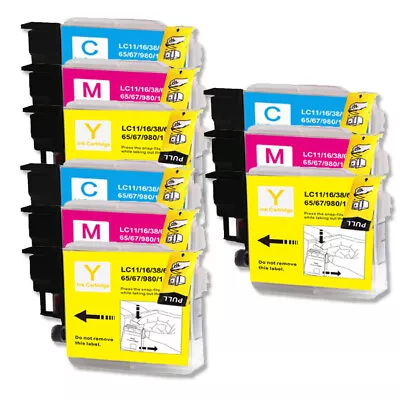 9P CMY Printer Ink Fits Brother LC61 MFC-J415W MFC-J615W MFC-J630W MFC-6490CW • $14.99