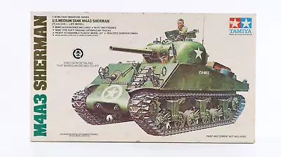 Tamiya M4A3 Sherman 1/35 Scale Us Medium Tank 75mm Gun-Late Model Vtg New • $19.99