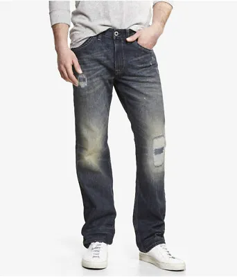 Express Kingston Men's Low Rise Classic Fit Straight Leg Jeans $98 NEW 34x32 • $45.99