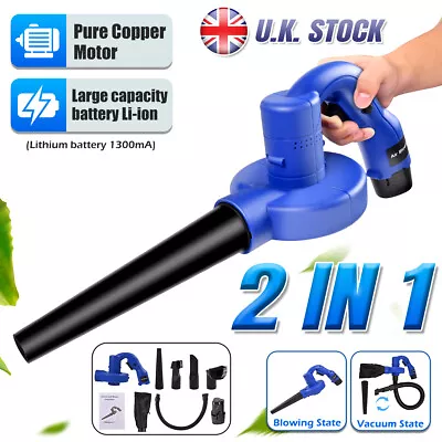 21V Cordless Leaf Blower 2-in-1 Leaf Blower & Vacuum With Battery And Charger • £17.35