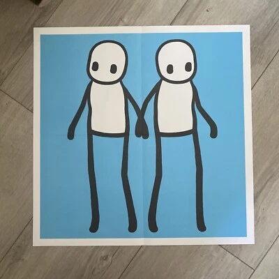 £110 • Buy Stik Holding Hands Hackney Poster - Blue  - World Wide  Postage Offered