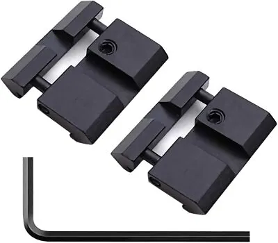 2 X Dovetail 11mm To 20mm Weaver Picatinny Rail Adapter Mount Scope Mounts Base • $9.99