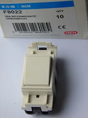 MEM EATON DELTA SPECTRA F8022 20A 20AX Intermediate Grid Switch Module White • £13.99