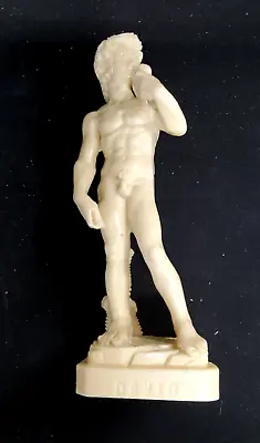 1960s A. Santini Sculpture Of Michelangelo's David -Greek Roman Art Italy 7  • $67.50