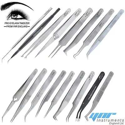 YNR Eyelash Extension Tweezers For Russian 3D 6D Volume Lash Extensions Set Tool • £7.99