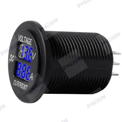 Car Motorcycles Blue LED Amp Dual Digital Voltmeter Ammeter Volt Meter Gauge • $15.20