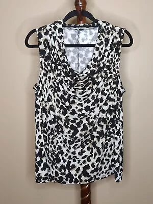 Merona Women's XL Sleeveless Tunic Animal Print Cowl Neck • $12.25