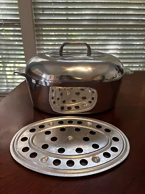 Vintage Wagner Ware Sidney O Magnalite 4265P Roaster Dutch Oven 8 Qt Lid WTrivet • $159