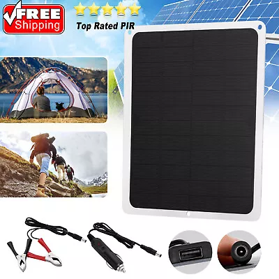 10W Solar Panel Kit Folding Power Bank Outdoor Hiking Camping Phone Charger USB • $14.30