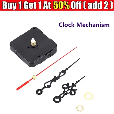 DIY Wall Quartz Clock Movement Mechanism Replacement Kit Tool Parts Red Hands US • $4.99