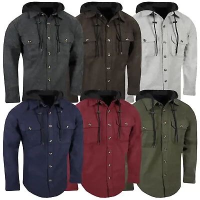 Chamois Shirt Hoodie Mens Flannel Thick Rugged Work Wear Button Pocket True Fit • $29.95