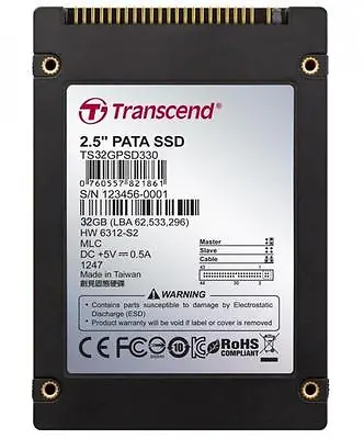 $60.66 • Buy 32GB Transcend PSD330 2.5-inch IDE Internal SSD Solid State Disk (MLC Flash)