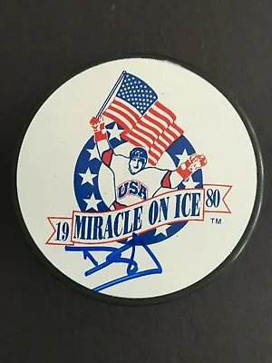 Dave Silk Autographed  Miracle On Ice Puck   J.s.a. Authenticated • $59.95