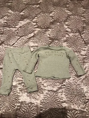 Baby 3-6 Months Asda George Knitted 2 Piece Set Jumper And Trousers • £2.99