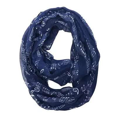 Wrapables® Lightweight Musical Notes Infinity Scarf Blue • $14.99