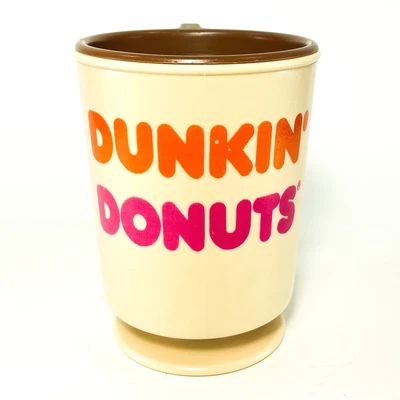 $15.99 • Buy Vintage Dunkin’ Donuts Plastic Travel Coffee Mug Cup With Lid USED