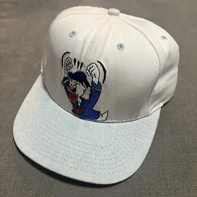 Donald Duck Hat Vintage Angry Cap Disney Store Snapback Acid Wash Bill Made USA • $39.99