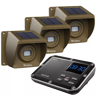 Wuloo Solar Powered Wireless Driveway Sensor Alarms Long Range Motion Detectors • $96.71