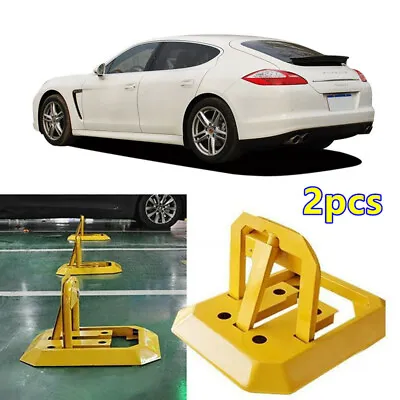 2x Lockable Car Parking Barrier Folding Post For Private Parking Space Reverse • £75.98