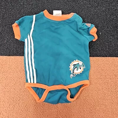 Miami Dolphins Adidas Baby One Piece Romper 6-9m Green NFL Football Infant J8a • $9.99