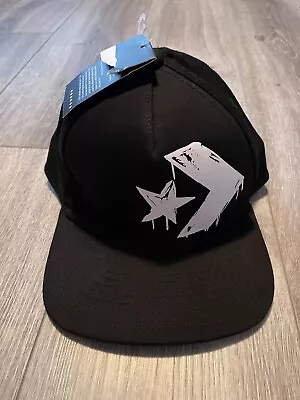 BNWT Black Converse Logo Flat Cap Hat • $7.50