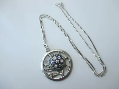 BEAUTIFUl  CAITHNESS MILLEFIORI STERLING SILVER 925 NECKLACE BIRMINGHAM 1980  • £69.95