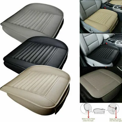 Luxury PU Leather Car Seat Cover Cushion Pad Chair Protector Breathable Non-slip • £11.98