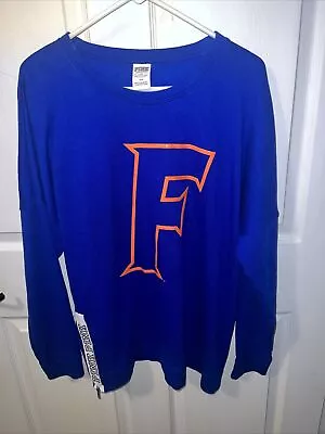 Florida Gators Sweatshirt Womens Medium Blue Victorias Secret Pink Zipper Sides • $20.41