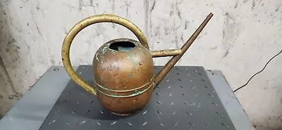 Designer Art Deco Period Brass And Copper Watering Can By Chase • $99